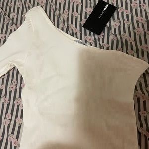 “Jules ribbed one shoulder top” - fashion nova